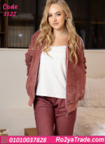 بيجامة شتوي 3 قطع حريمي