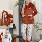 بيجامة شتوي 3 قطع حريمي