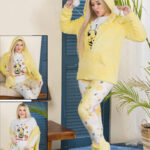 بيجامة شتوي 3 قطع حريمي