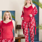 بيجامة شتوي 3 قطع حريمي