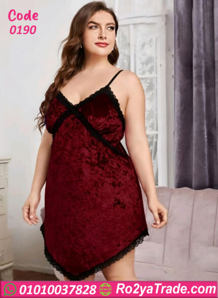 لانجري قطيفة بيج سايز قصير