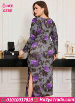 دريس صيفي طويل بيج سايز طويل بنفسجي