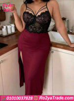 لانجري طويل بيج سايز دانتيل