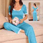 بيجامة حريمي صيفي دانتيل