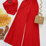 طقم حريمي صيفي أسود