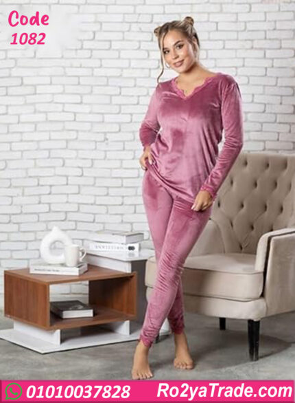 بيجامة حريمي شتوي قطيفة