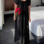 لانجري شيفون طويل