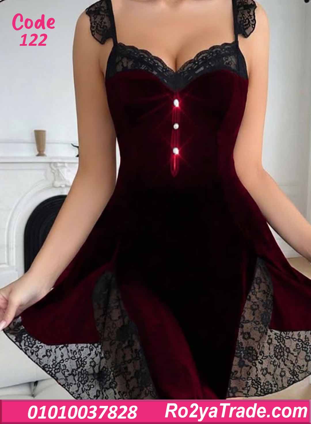 122 لانجري قصير دانتيل