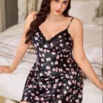 لانجري قصير وردي على أسود