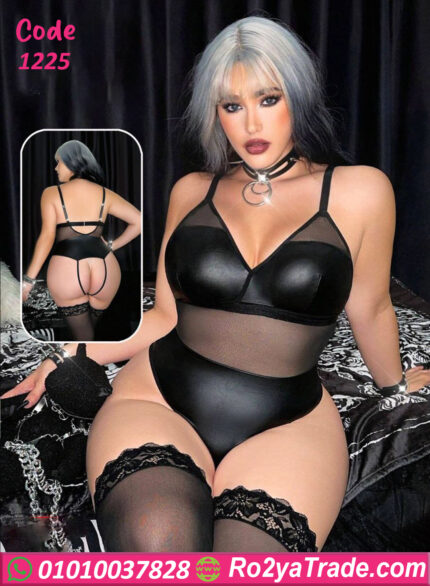 لانجري بودي جلد بشبك