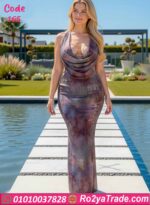 فستان صيفي طويل مجسم