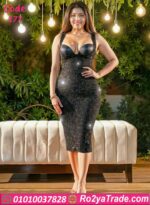 فستان سواريه ميدي لامع