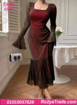 فستان صيفي طويل لامع