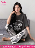 بيجامة وترنج حريمي صيفي