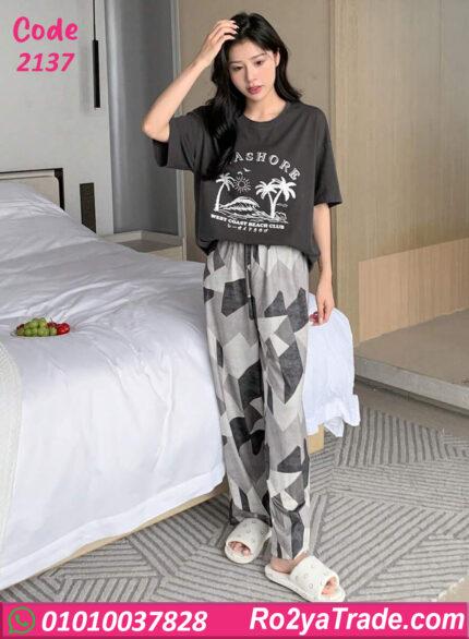 بيجامة وترنج حريمي صيفي