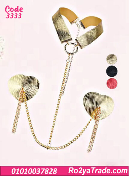 اكسسوار جسم قلوب بسلاسل