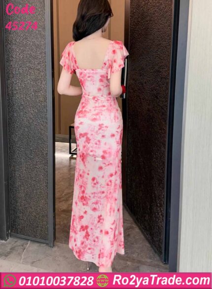 فستان صيفي طويل ورد