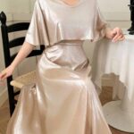 فستان سواريه طويل لامع