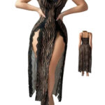 لانجري شيفون طويل