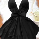 لانجري قصير ستان أسود