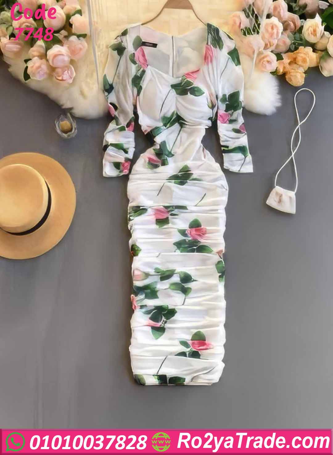 دريس صيفي طويل ورد