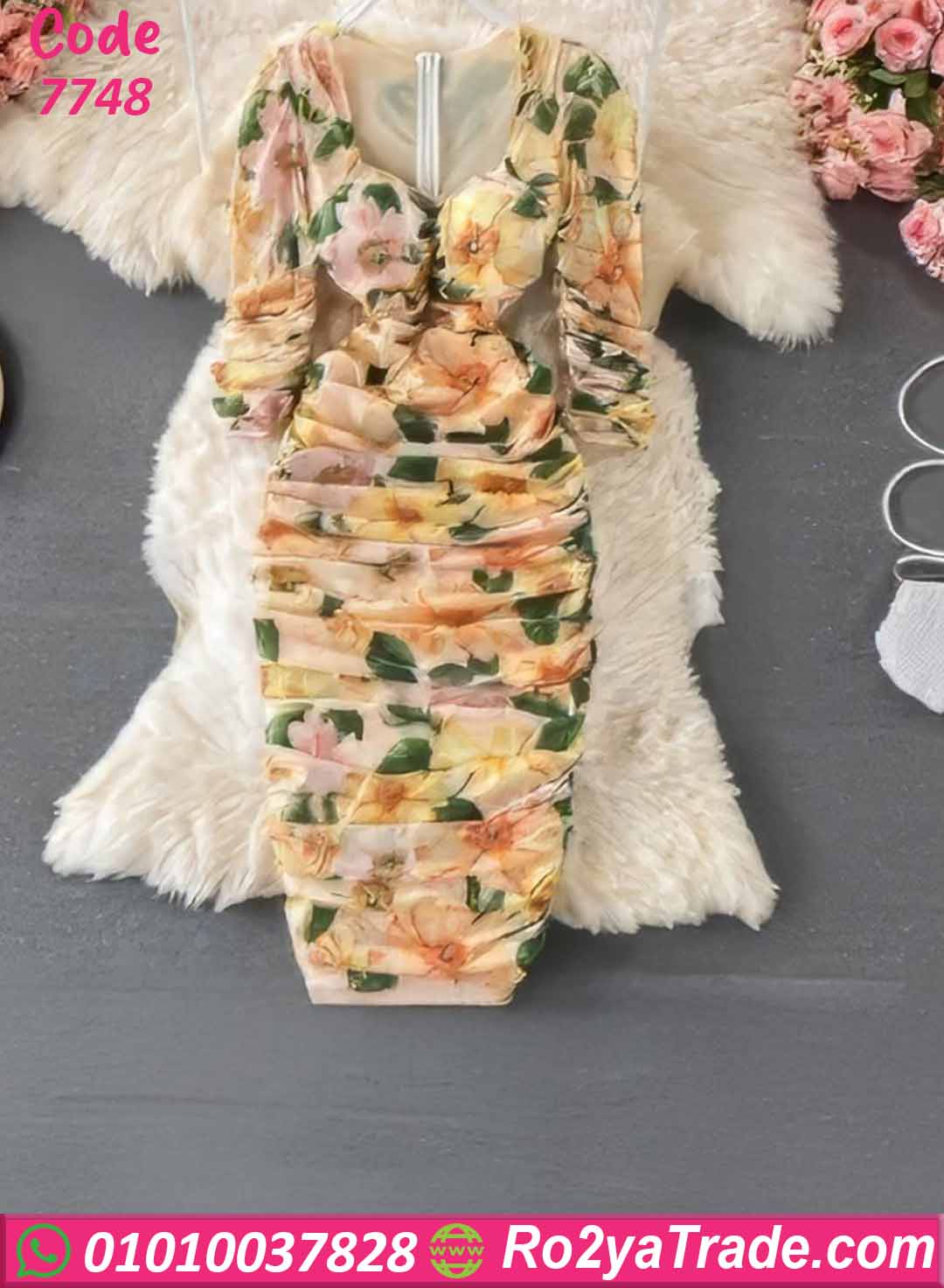 دريس صيفي طويل ورد