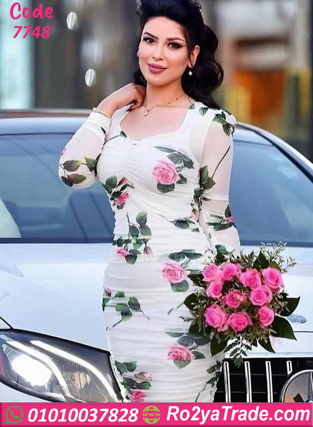 دريس صيفي طويل ورد