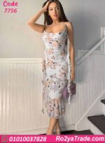 فستان صيفي طويل ورد