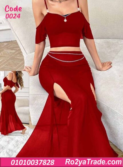 طقم ميني جيب شيفون