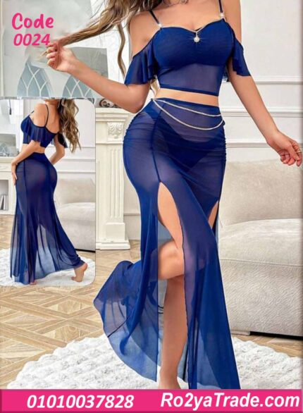 طقم ميني جيب شيفون