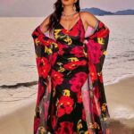 لانجري طويل مع روب شيفون بيج سايز