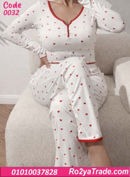 بيجامة حريمي قطن بيج سايز