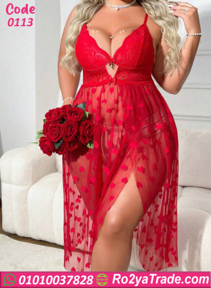 لانجري شفاف طويل بيج سايز