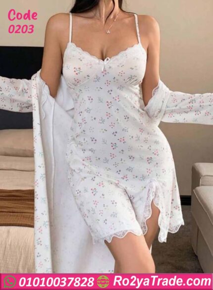 لانجري وردي ناعم كود 0203