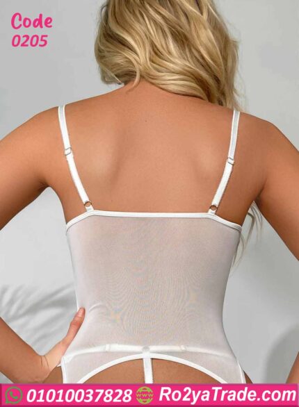 لانجري سلوبت دانتيل أبيض