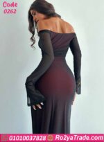 فستان صيفي طويل أوف شولدر