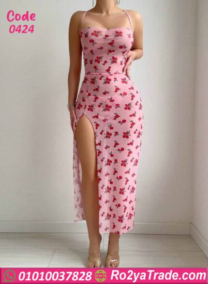 لانجري طويل ورد 0424