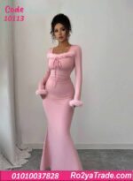 فستان سواريه طويل قطيفة