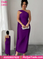 فستان سواريه كتف واحد 13011