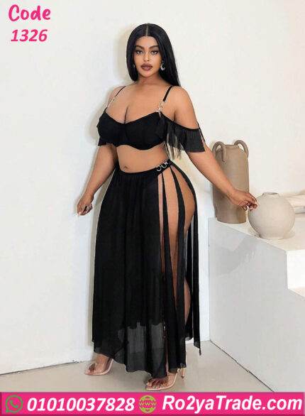 طقم ميني جيب شيفون 1326