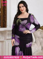 فستان ورد طويل كود 170