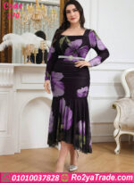 فستان ورد طويل كود 170