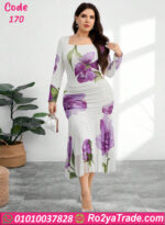 فستان ورد طويل كود 170