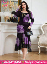 فستان ورد طويل كود 170