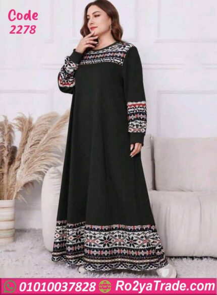 فستان شتوي طويل بيج سايز