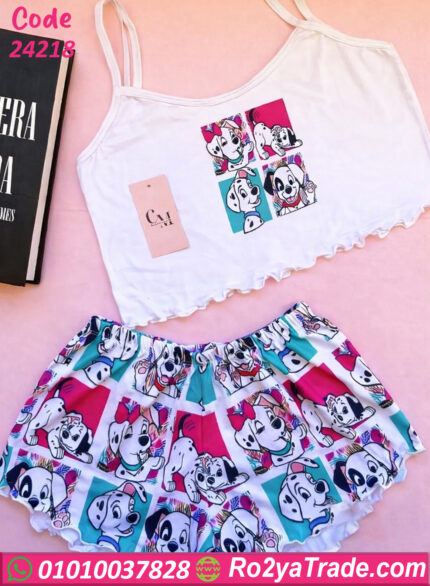 بيجامة هوت شورت حريمي صيفي 24218