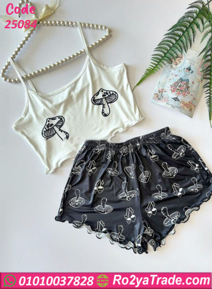 بيجامة هوت شورت حريمي صيفي 25084