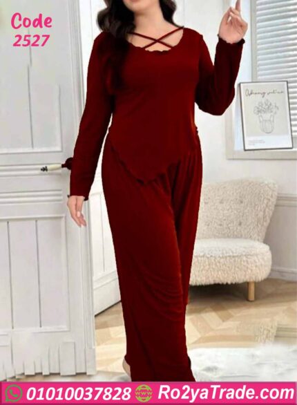 بيجامة حريمي شتوي بيج سايز نبيتي