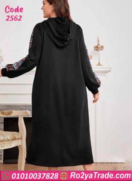 دريس شتوي طويل بيج سايز بكابيشو