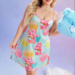 كاش مايوه بيتي صيفي بيج سايز بطبعة دباديب وقوس قزح - كود 26151